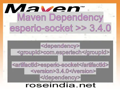 Maven dependency of esperio-socket version 3.4.0