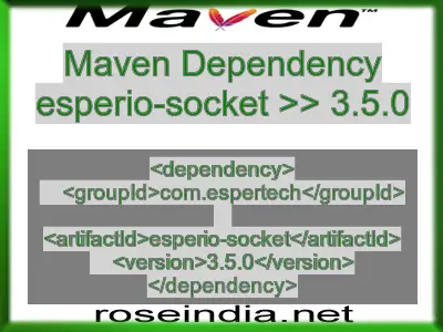 Maven dependency of esperio-socket version 3.5.0
