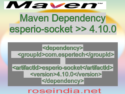 Maven dependency of esperio-socket version 4.10.0