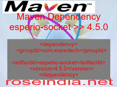 Maven dependency of esperio-socket version 4.5.0