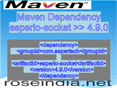 Maven dependency of esperio-socket version 4.9.0