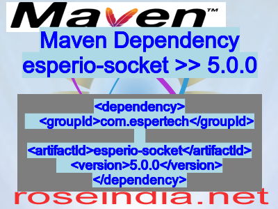 Maven dependency of esperio-socket version 5.0.0