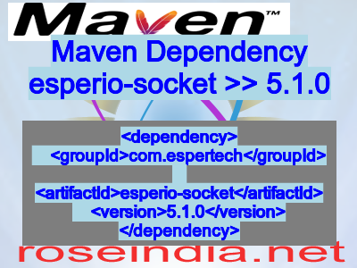 Maven dependency of esperio-socket version 5.1.0