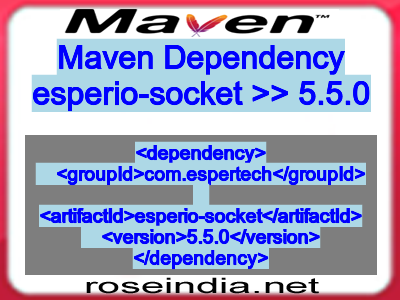 Maven dependency of esperio-socket version 5.5.0
