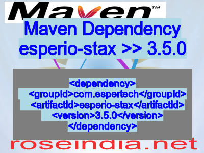 Maven dependency of esperio-stax version 3.5.0