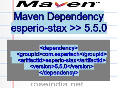 Maven dependency of esperio-stax version 5.5.0