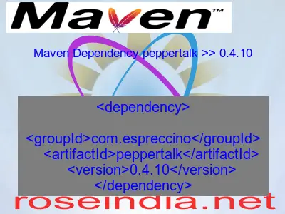 Maven dependency of peppertalk version 0.4.10