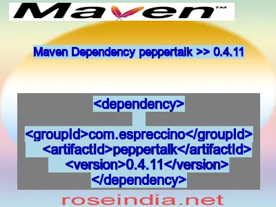 Maven dependency of peppertalk version 0.4.11