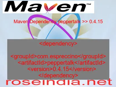 Maven dependency of peppertalk version 0.4.15