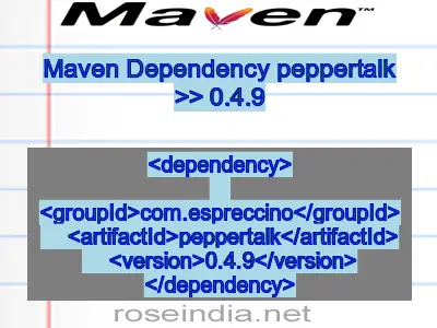 Maven dependency of peppertalk version 0.4.9
