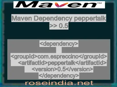 Maven dependency of peppertalk version 0.5