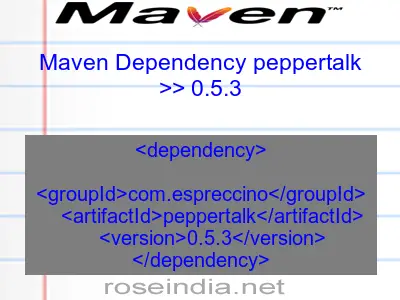 Maven dependency of peppertalk version 0.5.3