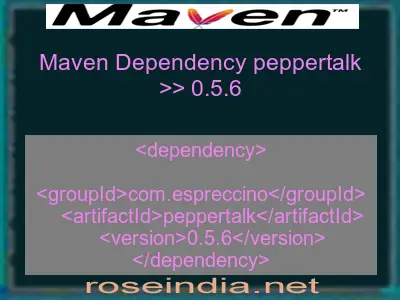 Maven dependency of peppertalk version 0.5.6