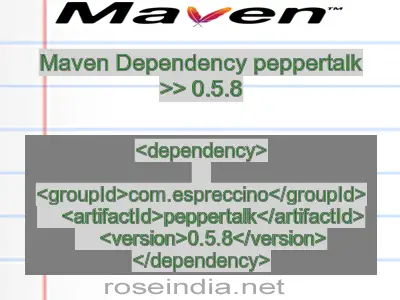 Maven dependency of peppertalk version 0.5.8