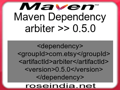 Maven dependency of arbiter version 0.5.0