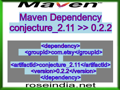 Maven dependency of conjecture_2.11 version 0.2.2