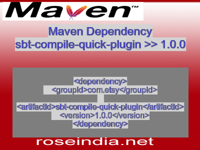 Maven dependency of sbt-compile-quick-plugin version 1.0.0