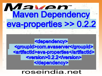 Maven dependency of eva-properties version 0.2.2