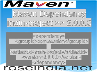 Maven dependency of main-project version 2.0.0.0