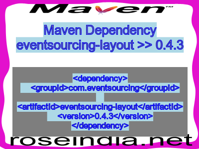 Maven dependency of eventsourcing-layout version 0.4.3