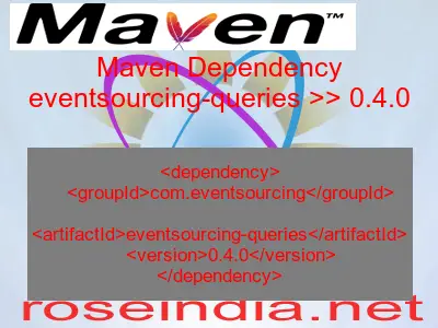 Maven dependency of eventsourcing-queries version 0.4.0