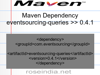 Maven dependency of eventsourcing-queries version 0.4.1