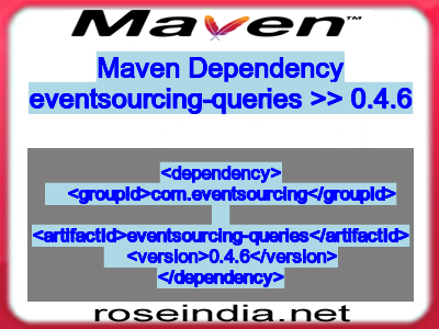 Maven dependency of eventsourcing-queries version 0.4.6