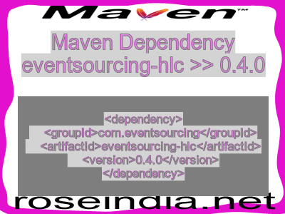 Maven dependency of eventsourcing-hlc version 0.4.0