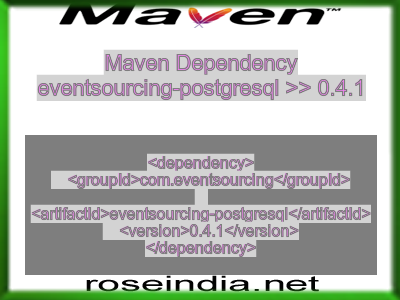 Maven dependency of eventsourcing-postgresql version 0.4.1