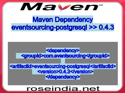 Maven dependency of eventsourcing-postgresql version 0.4.3