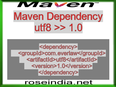 Maven dependency of utf8 version 1.0