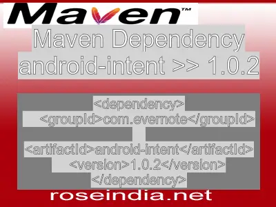 Maven dependency of android-intent version 1.0.2