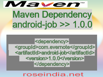 Maven dependency of android-job version 1.0.0