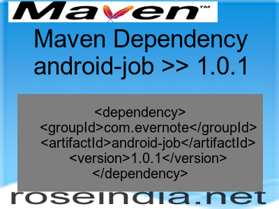 Maven dependency of android-job version 1.0.1