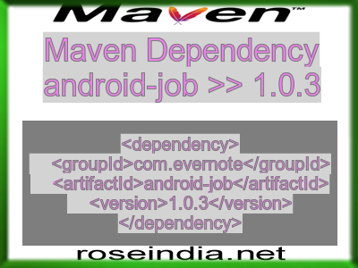 Maven dependency of android-job version 1.0.3