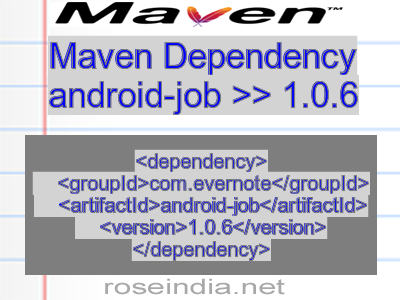 Maven dependency of android-job version 1.0.6
