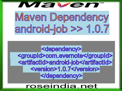 Maven dependency of android-job version 1.0.7
