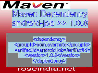Maven dependency of android-job version 1.0.8