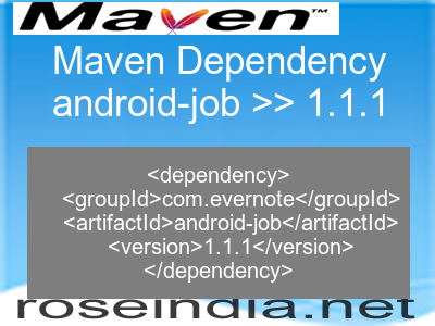 Maven dependency of android-job version 1.1.1