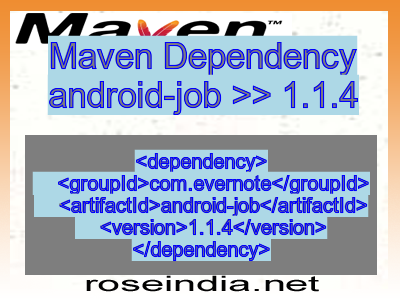 Maven dependency of android-job version 1.1.4
