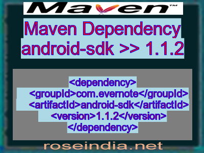 Maven dependency of android-sdk version 1.1.2