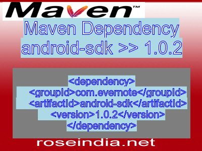 Maven dependency of android-sdk version 1.0.2