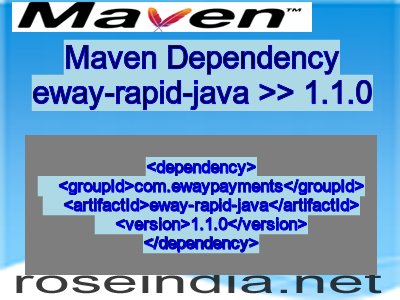 Maven dependency of eway-rapid-java version 1.1.0