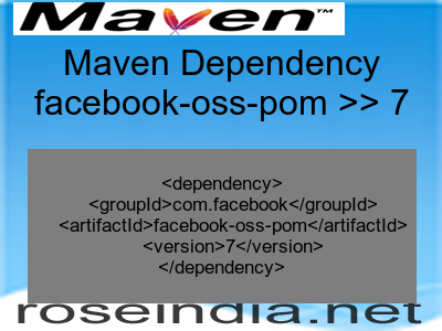 Maven dependency of facebook-oss-pom version 7