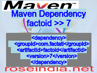 Maven dependency of factoid version 7