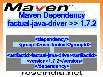 Maven dependency of factual-java-driver version 1.7.2
