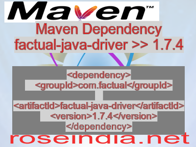 Maven dependency of factual-java-driver version 1.7.4