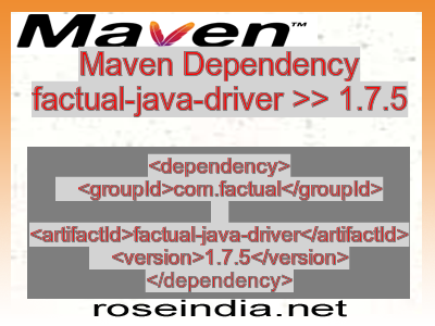 Maven dependency of factual-java-driver version 1.7.5