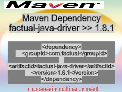 Maven dependency of factual-java-driver version 1.8.1