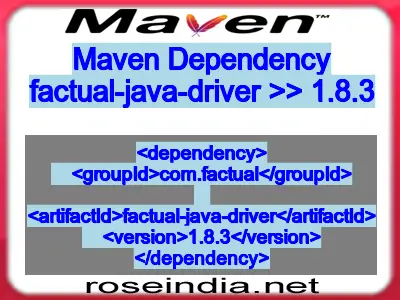 Maven dependency of factual-java-driver version 1.8.3